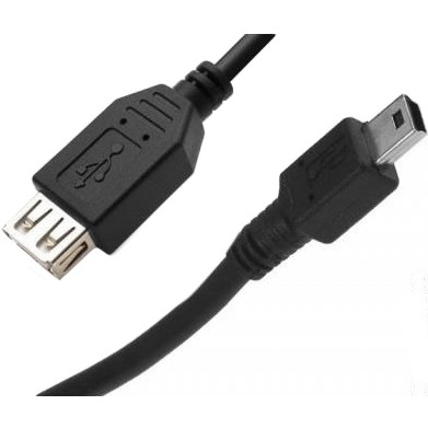 Фото Кабель PowerPlant OTG USB 2.0 AF - Mini, 0.5м KD00AS1235