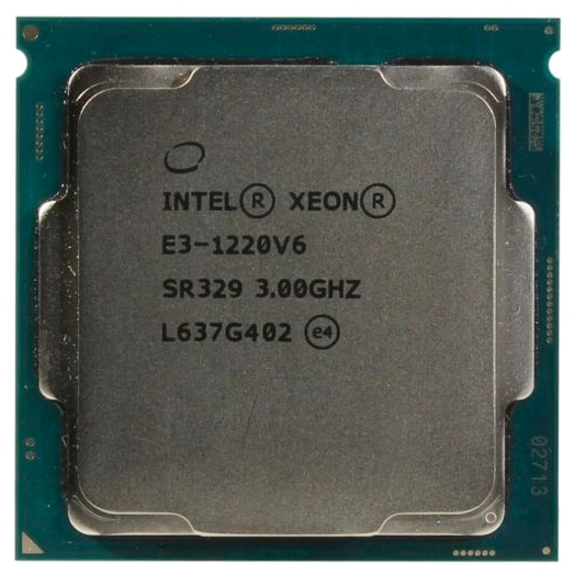 Фотография Процессор INTEL Xeon E3-1220V6 3.0 GHz (Kaby Lake 3.5) 4C/4T 8MB L3 72W Socket 1151 oem