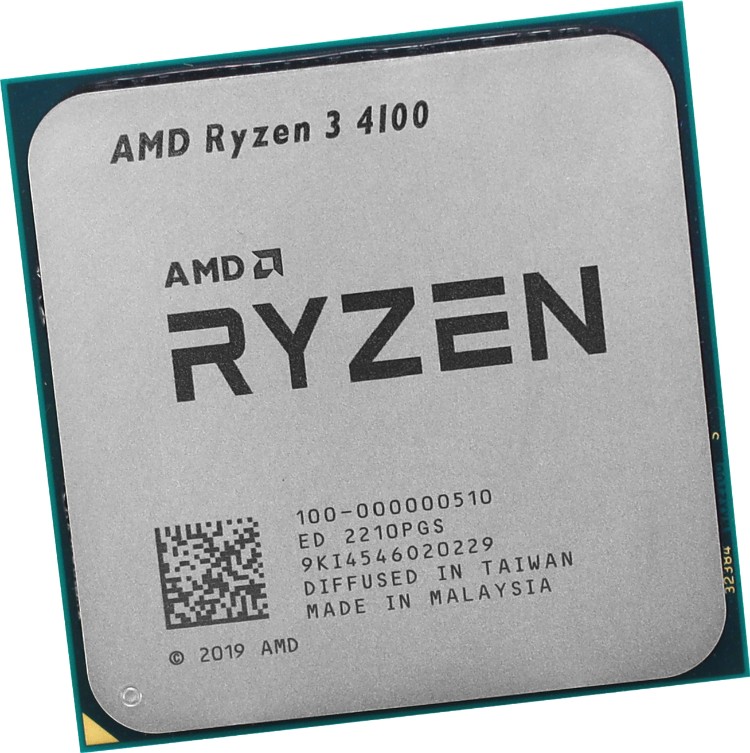 Фото Процессор AMD Ryzen 3 4100 3,8ГГц (4,0ГГц Turbo), AM4, 4/8, L3 4Mb, 65W OEM (100-000000510)