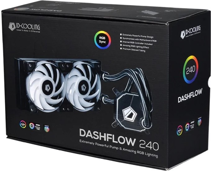 Картинка Водяное охлаждение для процессора ID-COOLING DASHFLOW 240 BASIC BLACK