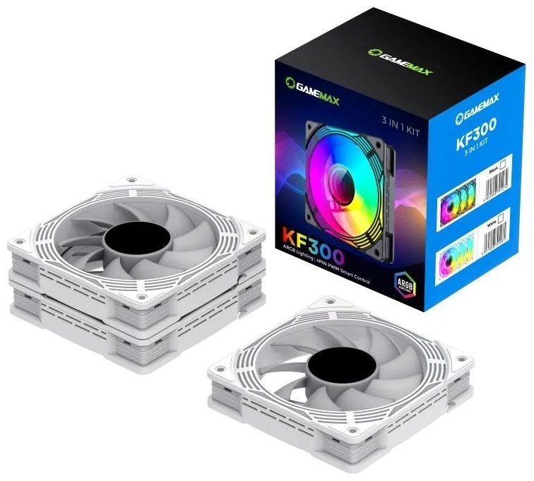 Фотография Кулер для корпуса GAMEMAX KF300 WH