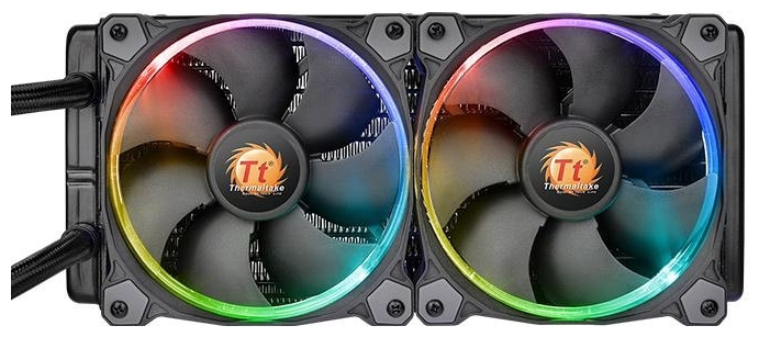 Картинка Кулер с водяным охлаждением THERMALTAKE Water 3.0 Riing RGB 240 CL-W107-PL12SW-A