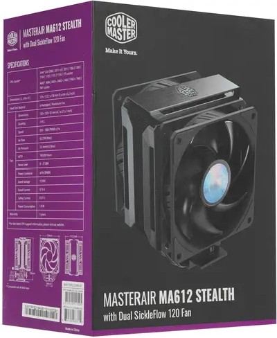 Цена Кулер для процессора CoolerMaster MasterAir MA612 STEALTH MAP-T6PS-218PK-R1