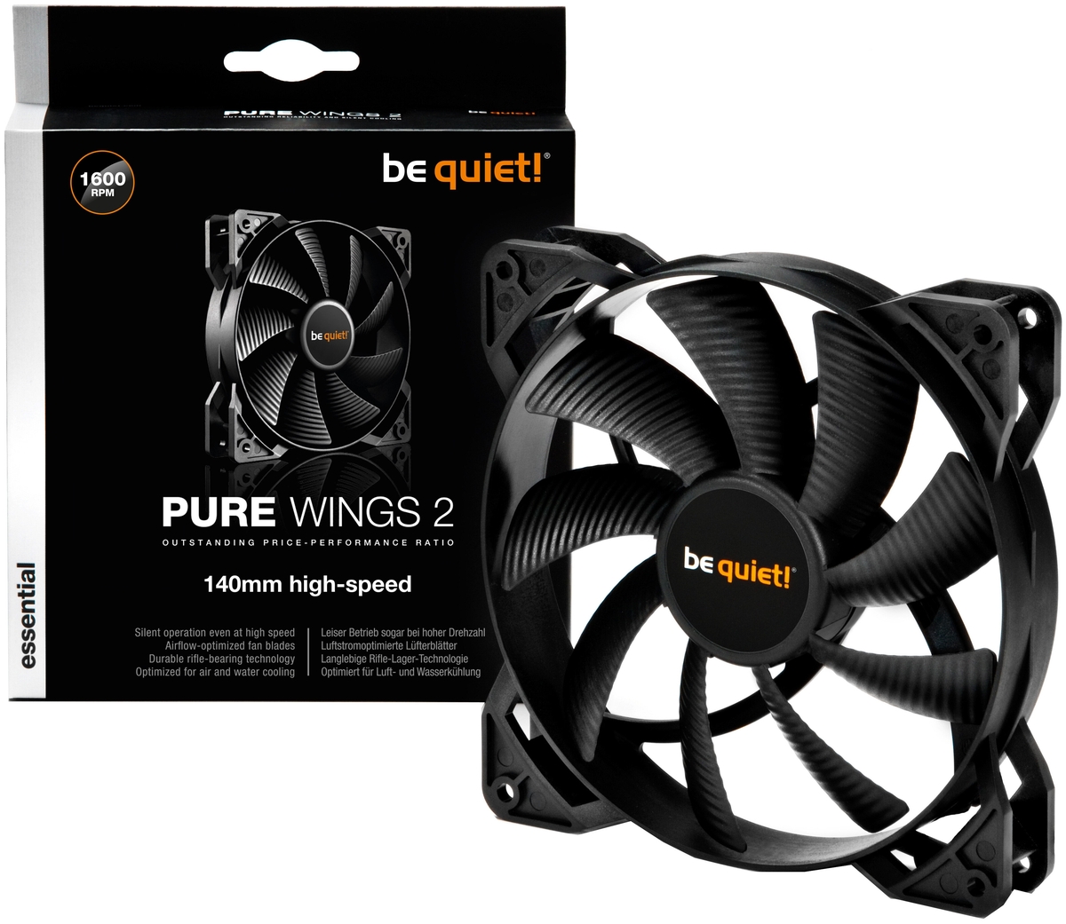 Фотография Вентилятор для компьютерного корпуса Bequiet! Pure Wings 2 140mm PWM high-speed (BL083)