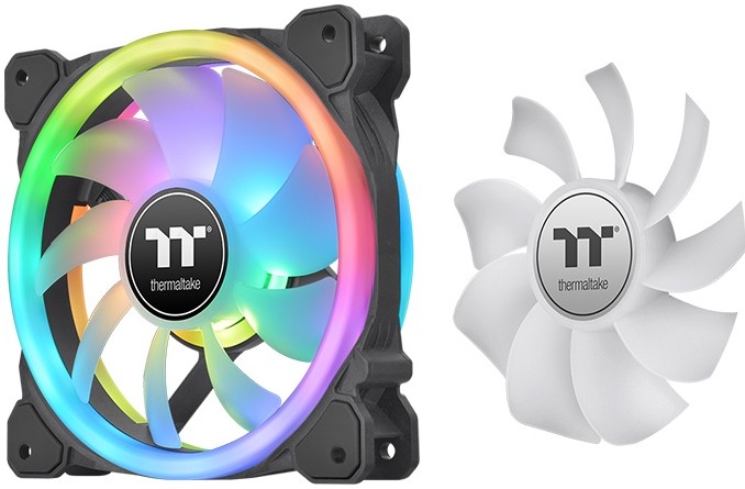 Картинка Кулер для компьютерного корпуса THERMALTAKE SWAFAN 12 RGB Radiator Fan TT Premium Edition 3-Fan Pac (CL-F137-PL12SW-A)