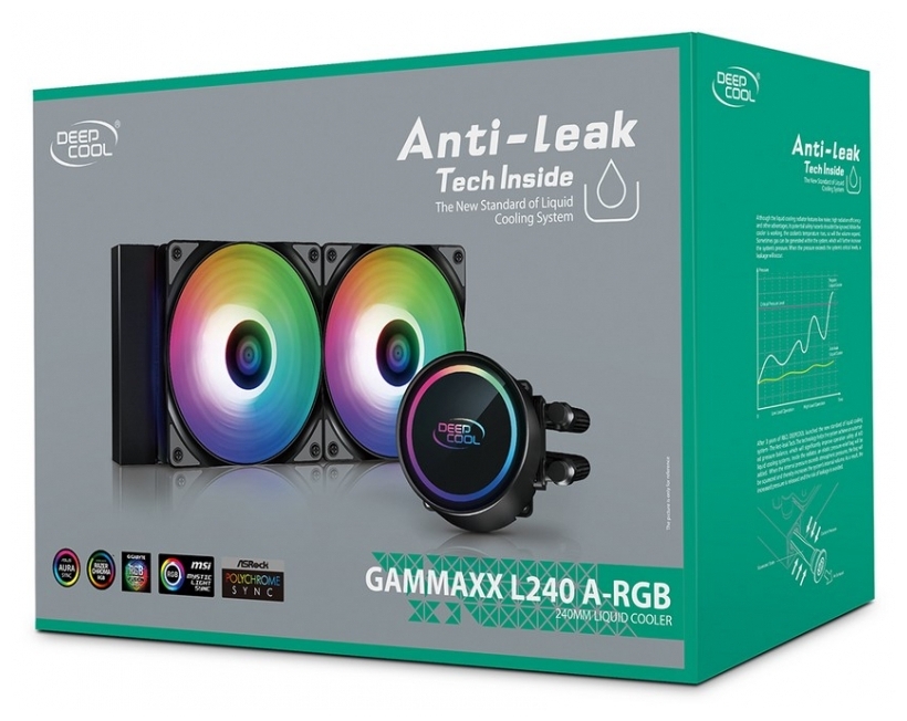 Кулер с водяным охлаждением DEEPCOOL GAMMAXX DP-H12CF-GL240-ARGB Казахстан