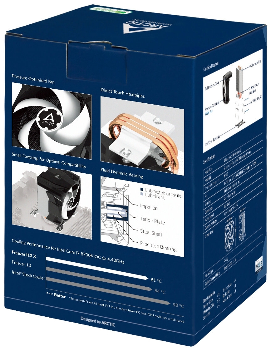 Кулер для процессора Arctic Cooling for Socket 1200/115x Arctic Freezer i13 X 300-2000rpm 150W Казахстан