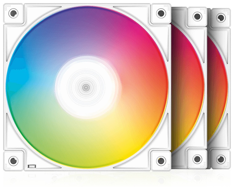 Фото Комплект кулеров для компьютерного корпуса DEEPCOOL FC120 White-3 в1 (R-FC120-WHAMN3-G-1)