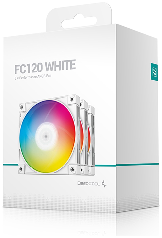 Фотография Комплект кулеров для компьютерного корпуса DEEPCOOL FC120 White-3 в1 (R-FC120-WHAMN3-G-1)