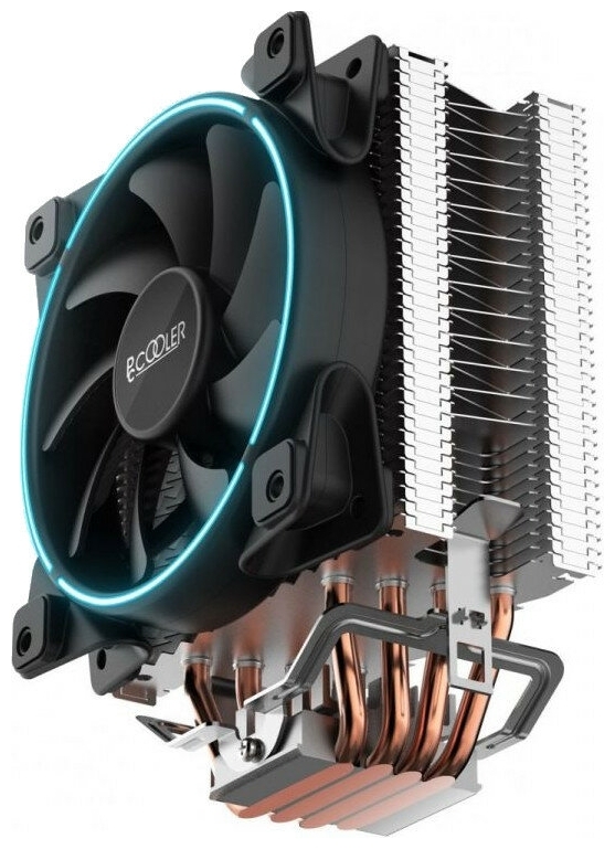 Картинка Кулер для процессора PCCooler for S1200/20xx/115x/775/AMD GI-H58U B 1000-1800rpm 240W Blue LED