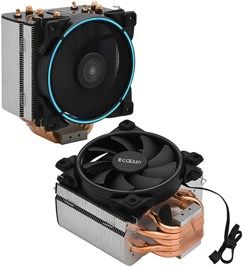 Кулер для процессора PCCooler for S1200/20xx/115x/775/AMD GI-H58U B 1000-1800rpm 240W Blue LED