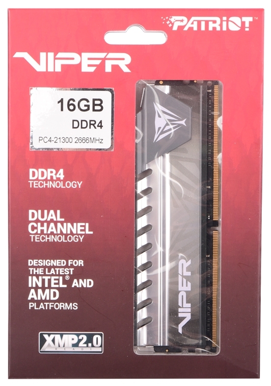 Фотография Оперативная память PATRIOT Viper Elite PVE416G266C6GY CL 16 Gray