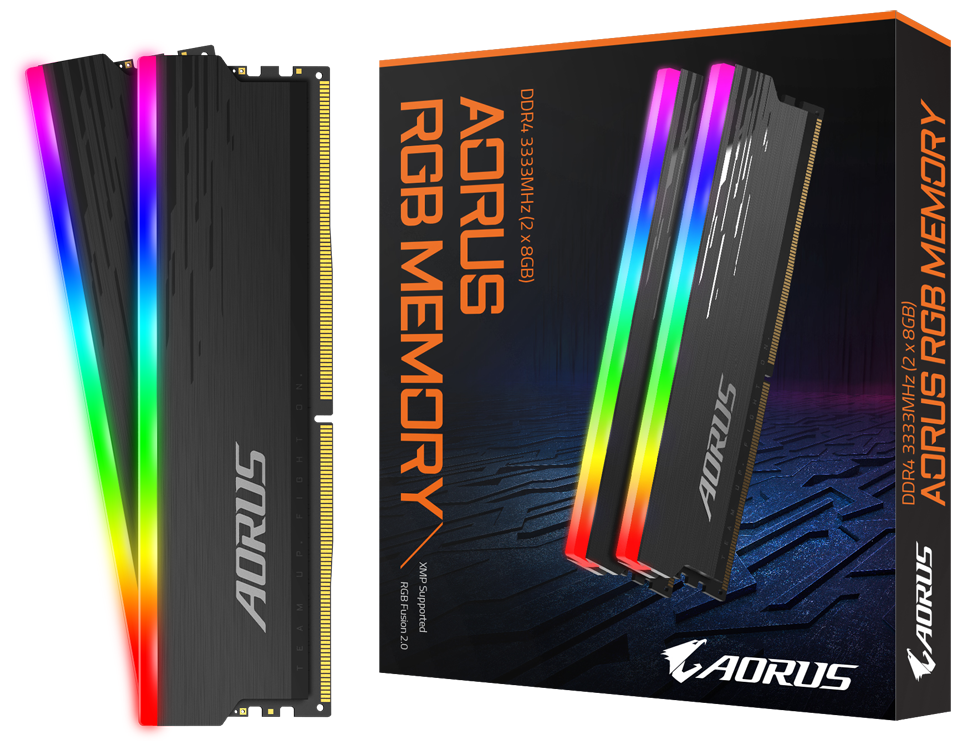 Фотография Оперативная память GIGABYTE AORUS RGB 16Gb(8Gb*2) (GP-ARS16G33)