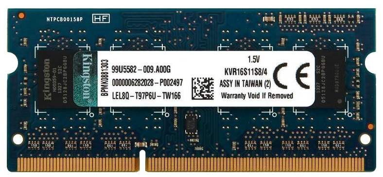 Фото Модуль памяти для ноутбука KINGSTON KVR16S11S8/4