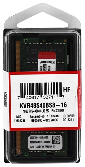 Фото Оперативная память KINGSTON KVR48S40BS8-16