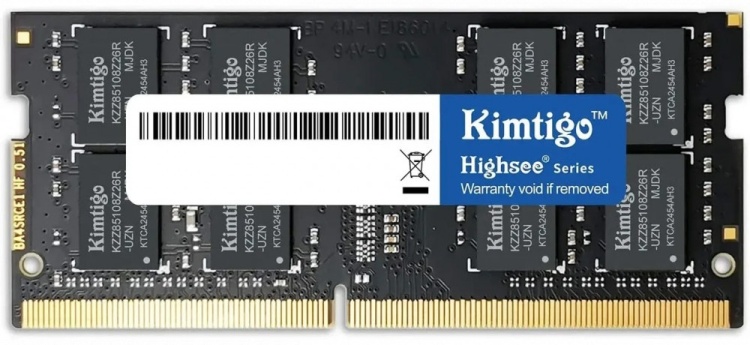 Фото Оперативная память для ноутбука KIMTIGO KMKS 3200 16GB, DDR4 SO-DIMM, 16Gb, 3200Mhz, CL17