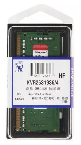 Цена Оперативная память KINGSTON KVR26S19S6/4