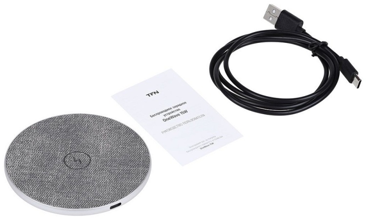 Картинка TFN ЗУ б/провод OneWave 15W silver (TFN-QI15)