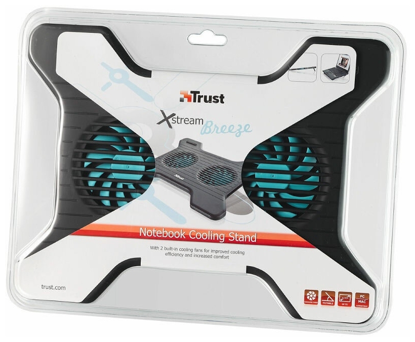 Картинка Подставка для ноутбука TRUST Xstream Breeze USB power Black (17805)