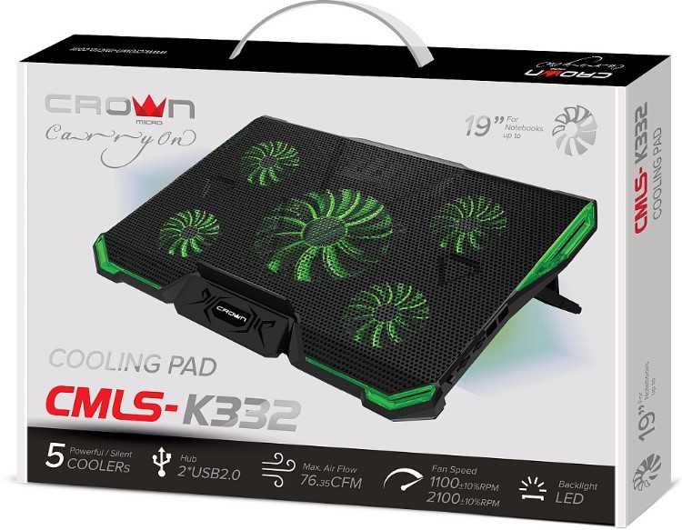 Подставка для ноутбука CROWN CMLS-332 Green Казахстан