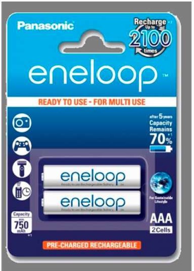 Фото Аккумулятор PANASONIC BK-4MCCE/2BE Eneloop AAA 750 mAh/2B