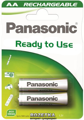 Фото Аккумулятор PANASONIC HHR-3MVE/2BC Ready to Use АА 1900 mAh/2B