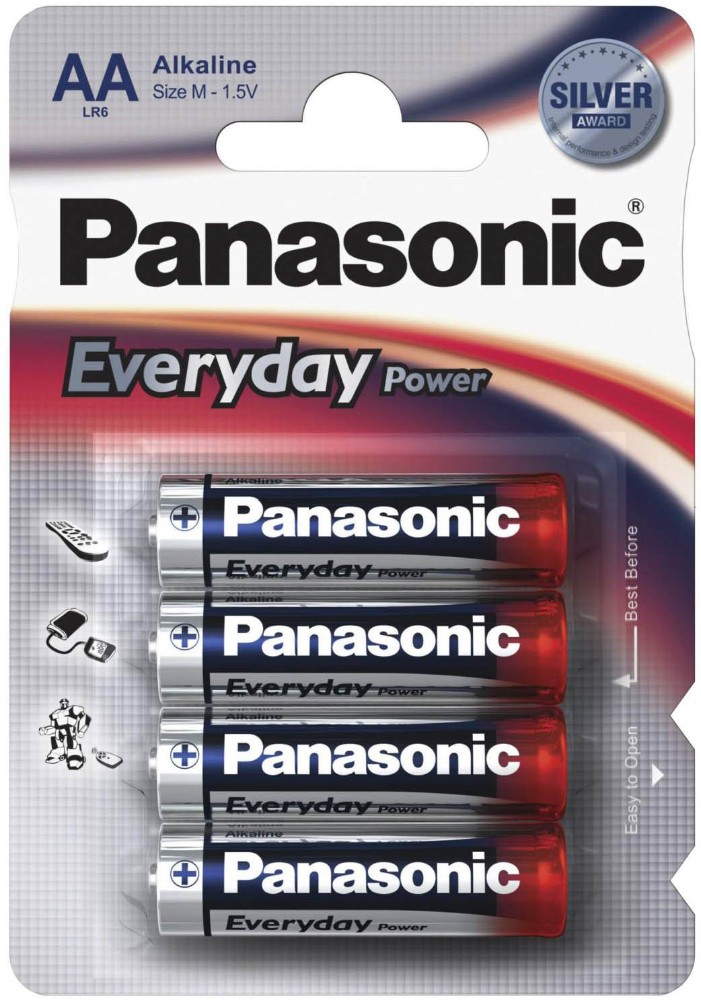 картинка Батарейка щелочная PANASONIC LR6REE/4BR Every Day Power AA/4B от магазина 1.kz
