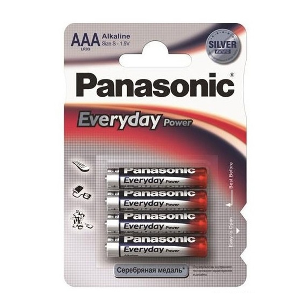 Батарейка щелочная PANASONIC Every Day Power AAA/4B