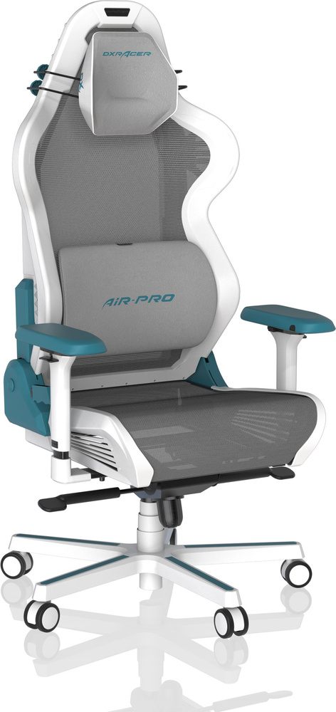 Фотография Игровое компьютерное кресло DXRACER Air Pro White Cyan (AIR-R1S-WQ.G-B4)