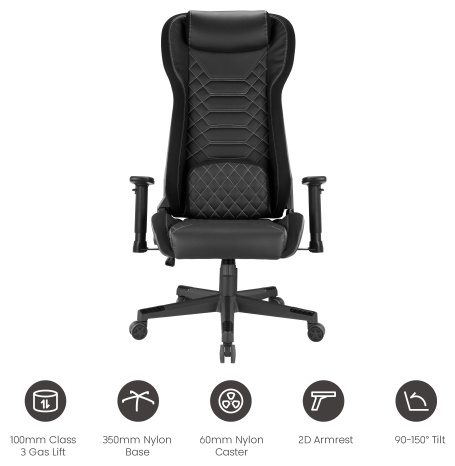 Фото Игровое компьютерное кресло ECO Estelar Moon (L) Black (CH09-2)