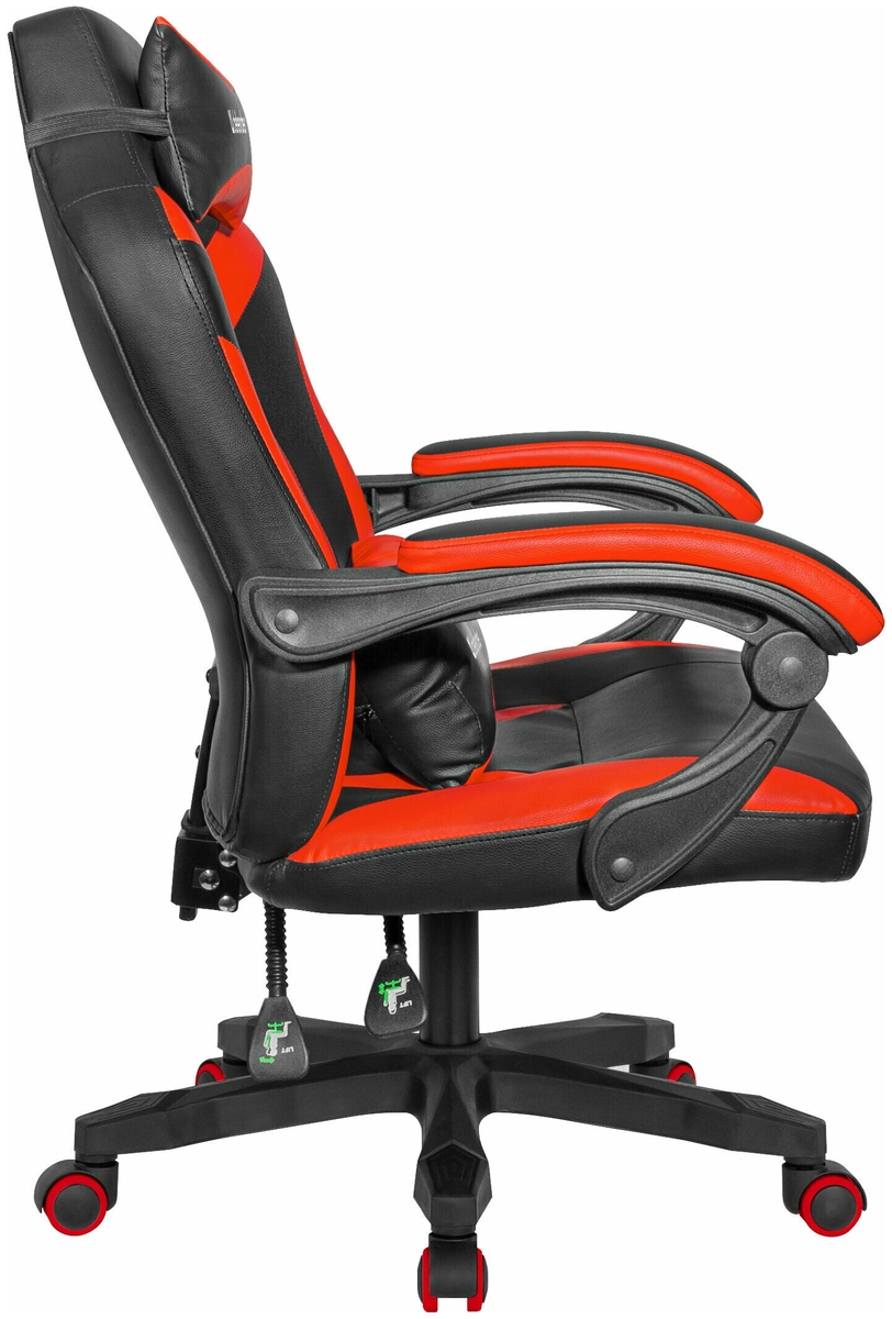 Фотография Игровое кресло DEFENDER Master Black/Red (64359)