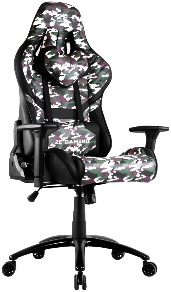 Игровое компьютерное кресло 2E GAMING HIBAGON Black/Camo (2E-GC-HIB-BK)