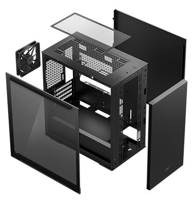 Компьютерный корпус DEEPCOOL MACUBE 110 BK Tempered Glass (без БП) black Казахстан