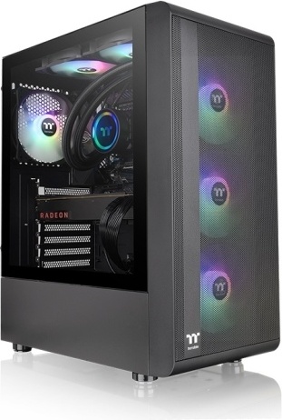 Фотография Компьютерный корпус THERMALTAKE S200 TG ARGB Black без Б/П (CA-1X2-00M1WN-00)