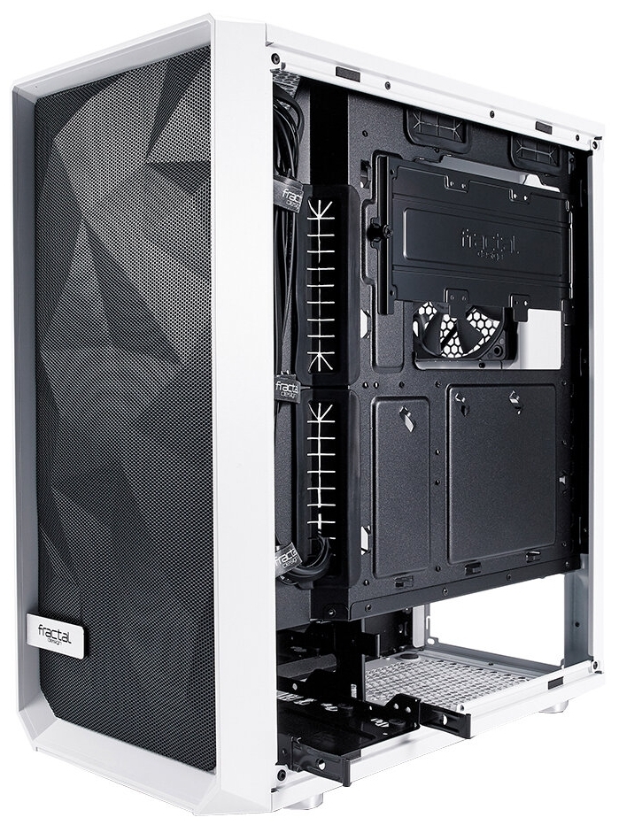 Картинка Компьютерный корпус midi tower Fractal Design Meshify C White TG FD-CA-MESH-C-WT-TGC (без БП) White