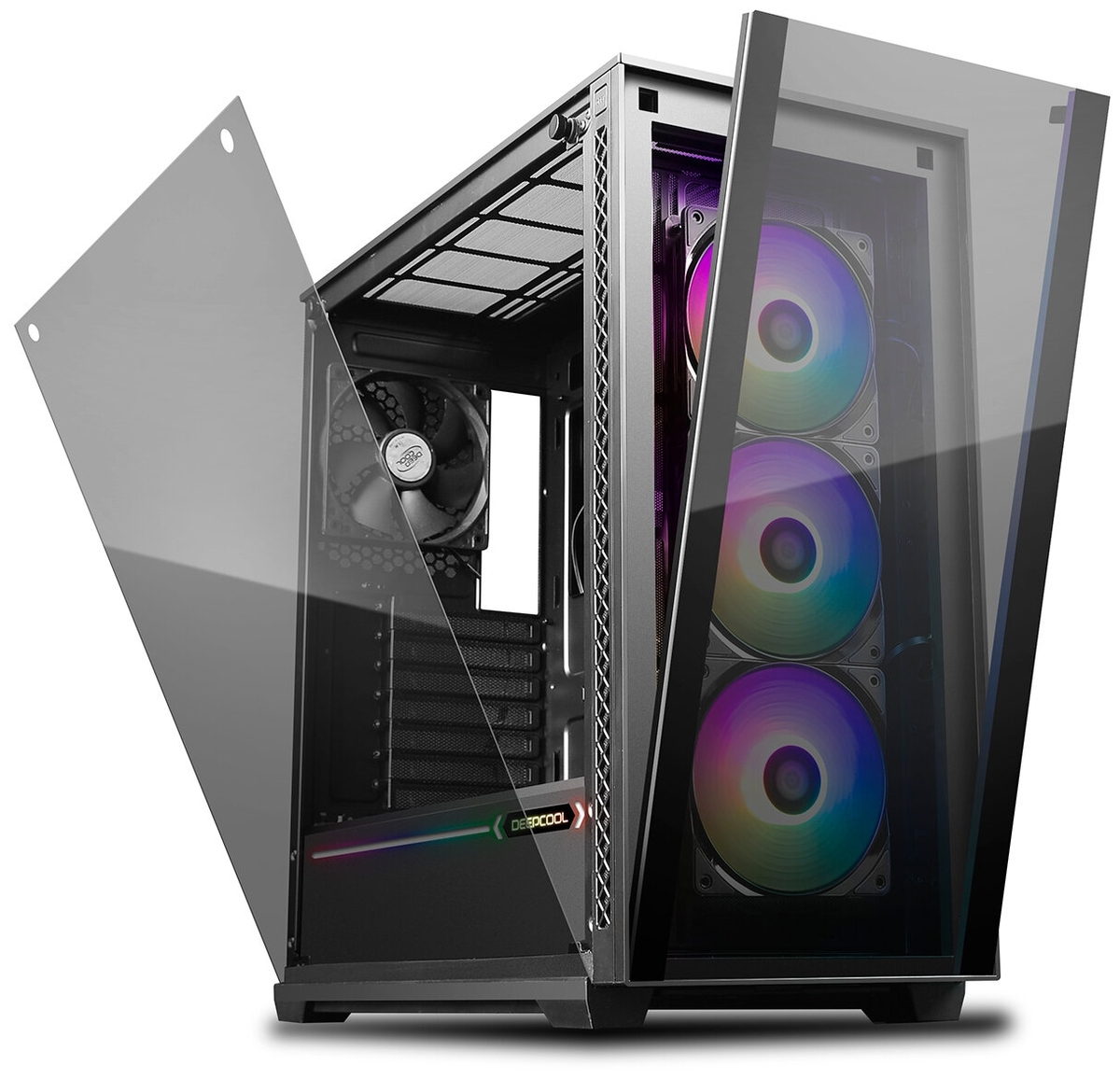 Фото Компьютерный корпус DEEPCOOL MATREXX 70 ADD-RGB 3F DP-ATX-MATREXX70-BKG0P-3F