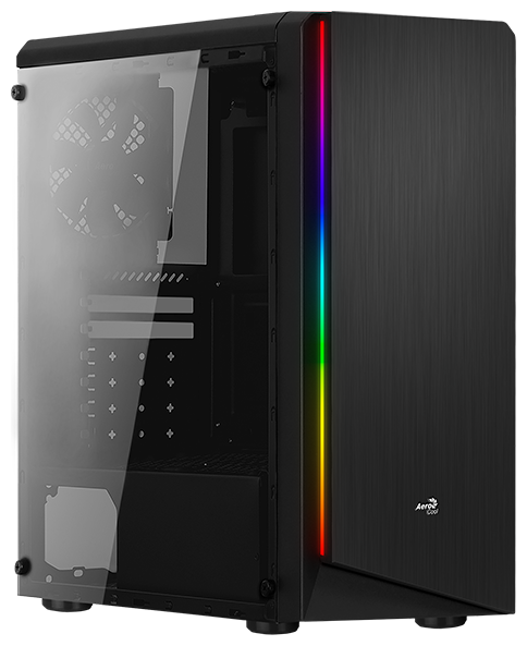 Компьютерный корпус AeroCool Rift RGB акриловое окно (без БП) black