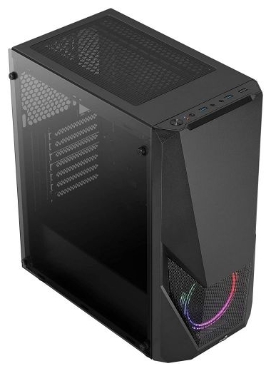 Фото Компьютерный корпус AeroCool Flo-G-Bk-v1 (без БП) black