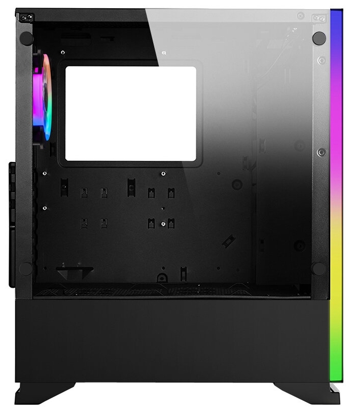 Фотография Компьютерный корпус 1stPlayer Black.SIR B6 TempeRed Glass RGB (без БП) Black