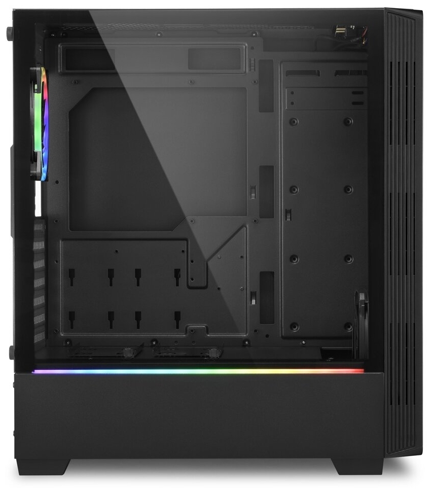 Картинка Компьютерный корпус SHARKOON RGB LIT 200 (без БП) Black