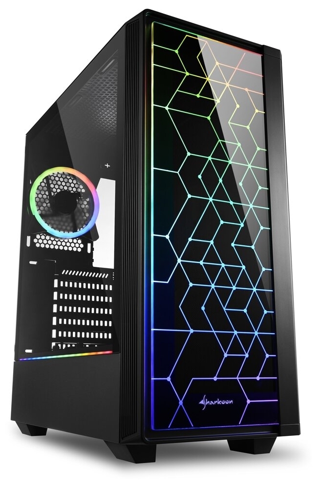 Компьютерный корпус SHARKOON RGB LIT 100 (без БП) Black