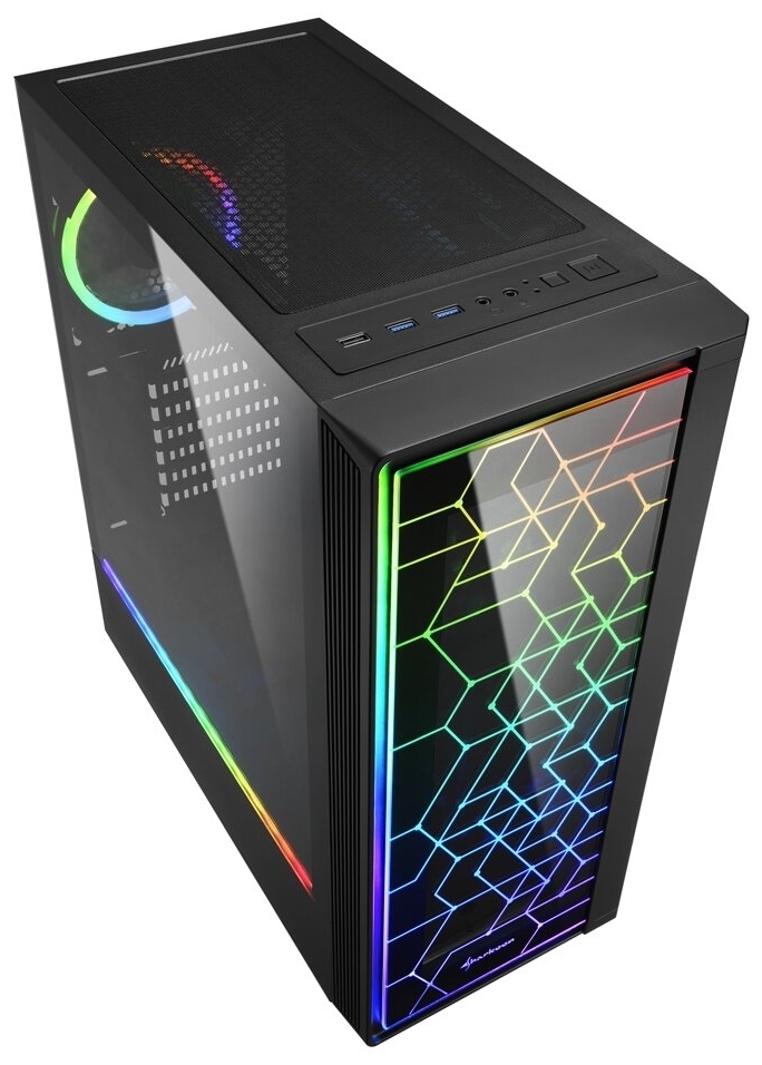 Фотография Компьютерный корпус SHARKOON RGB LIT 100 (без БП) Black