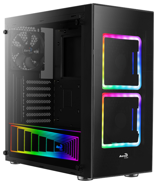 Компьютерный корпус midi tower AeroCool Tor закаленное стекло (без БП) Black