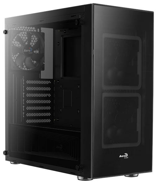 Картинка Компьютерный корпус midi tower AeroCool Tor закаленное стекло (без БП) Black