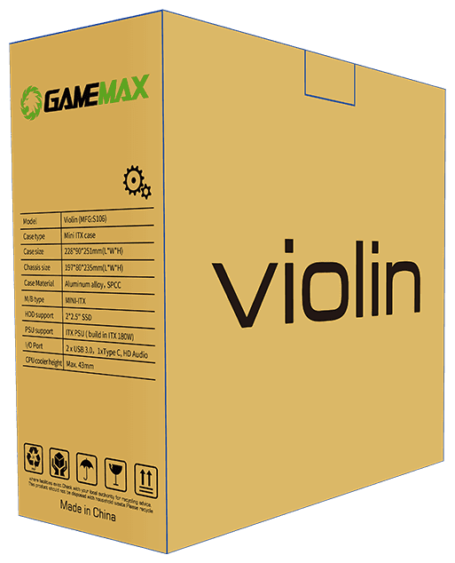 Компьтерный корпус GAMEMAX без БП Violin Black Казахстан