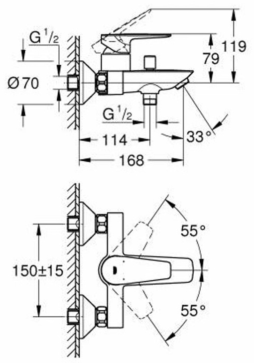 Фото Смеситель GROHE 23604001 BauEdge