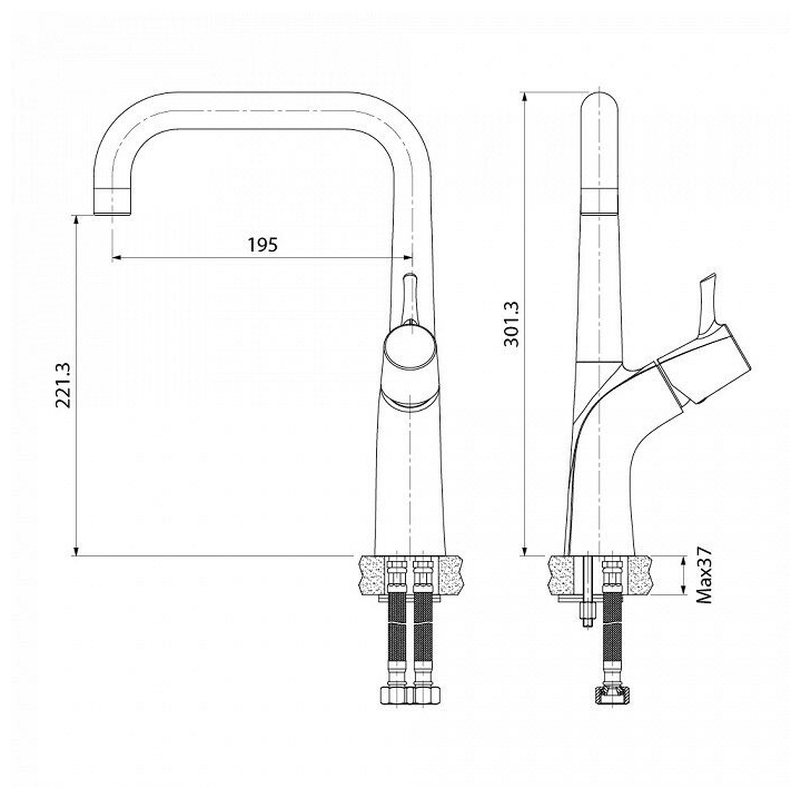 Фото Смеситель IDDIS Kitchen Line K07SB0Li05