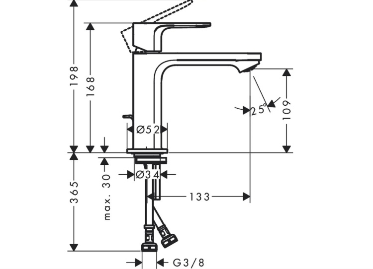 Фото Смеситель HANSGROHE Rebris S 72517670