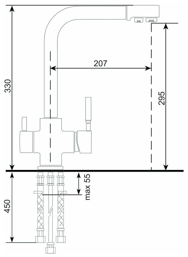 Цена Смеситель EcoStone ES-08-331 Белый