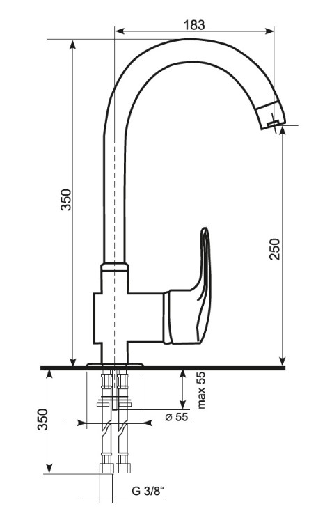 Фото Смеситель EcoStone 04 308 черный